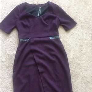 Midi dress. Purple  dress. Modest dress